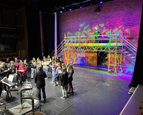 Scaffolding stage for events and entertainment