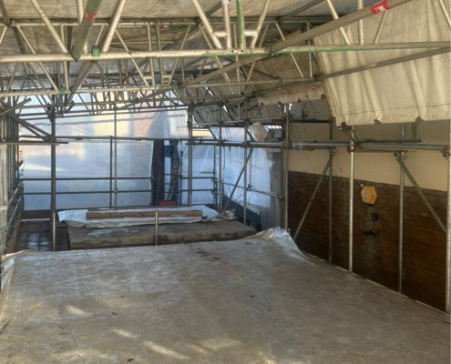 Temporary Roof Structure Inside